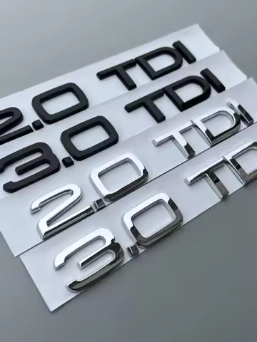 Car 3D ABS 2.0 3.0 TDI Letters Logo Badge Emblem Decals Sticker For Audi A3 A4 A6 A8 A5 Q3 Q5 Q7 Q2 