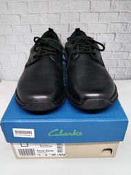 CLARKS shoes hulazone leather size 38 - BLACK (ORIGINAL)