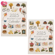 2 Pcs Bucket List Calendar Paper 2025 Wish List Calendar Decorative Wall Calendar Monthly Bucket Lis