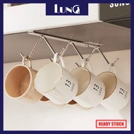 Cup Hanger Mug Hook Mug Shelf Stainless Steel Coffee Cup Kitchen Utensils Hanger Cup Organizer