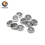 10Pcs F695 2RS Bearing 5*13*4 mm ABEC-7 Flanged Miniature F695 RS Ball Bearings F695RS For VORON