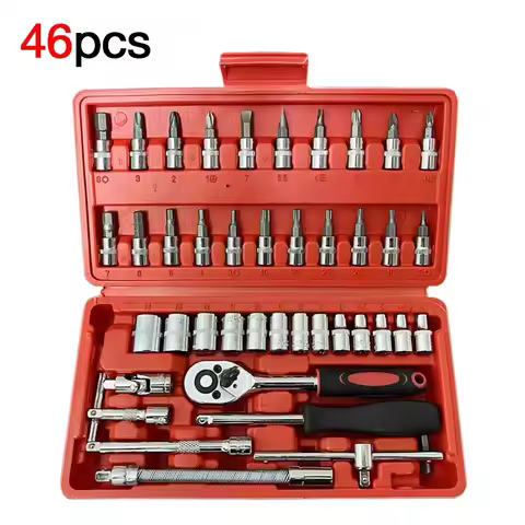 Wrench Set 46 Pcs Tool Kit For Car Tool Screwdriver And Bit Ratchet Torque Quick Wrench Spanner Wren