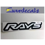 Eurodecals Black RAYS sticker TE37 Rays Cut out Vinyl sticker