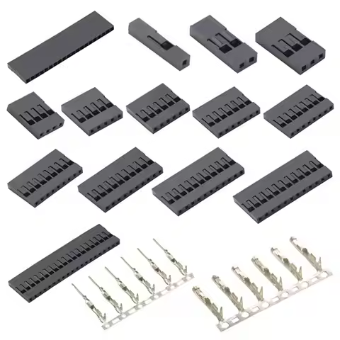 TJC8 Dupont Plastic Shell Plug 2.54mm Single Row Dupont Connector 1P/2P/3P/4P/5P/6P/7P/8P/9P/10P/11P