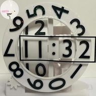 XOITR 3D Printed Triaxial Clo with Rotating Numeric Display PLA Digital Clo Living Room Desktop Digi