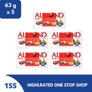 Meiji Almond Chocolate, 63g set of 5