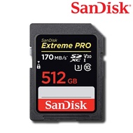 SanDisk Extreme Pro SD Card SDXC Speed R170MB/s 512GB (SDSDXXY_512G_GN4IN) ใส่ กล้อง กล้องถ่ายรูป กล้องถ่ายภาพ กล้องคอมแพค กล้องDSLR SONY Panasonic Fuji Cannon Casio Nikon