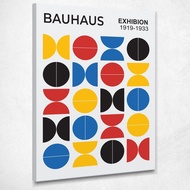 Bauhaus School Painting Colorful Geometric Shapes Style bhs1 Canvas Print