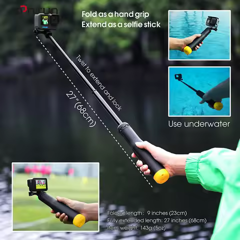 SOONSUN Waterproof Selfie Stick Floating Tripod for GoPro Hero Float Selfie Stick Akaso DJI Action C