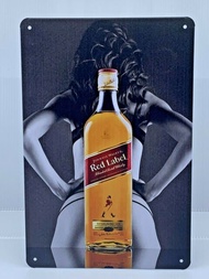 Johnnie Walker Red Label Metal Tin Sign
