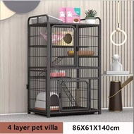 Cat Cage Large Sangkar Kucing Besar 2 3 Tingkat 4 Level Pets Cages Cat House Indoor Dog Cage Villa P