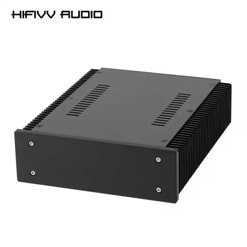 W162*H60*D246 Aluminum Chassis DIY Case For Power Amplifier Sides Radiator Cover Plate Cooling Holes