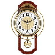Compass European Retro Swing Wall Clock Living Room Fashion Watch Bedroom Mute Quartz Household Crea