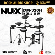 NUX DM-310H Electronic Drum Kit with All-Mesh Pads, Independent Hi-Hat, USB MIDI Connectivity & Buil
