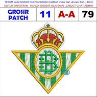 Real BETIS LALIGA SPANISH CLUB FOOTBALL LOGO EMBROIDERED PATCH (A-A79) - GROSIRPATCH TESTIMONI