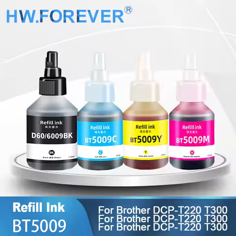 BT5009 BT5000 BT6000 Refill Dye Ink For Brother DCP-T220 T300 T310 T500W T420W T425W T426W T428W T51