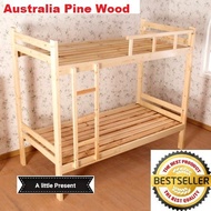 Double Decker Australia STRONG THICK PINE WOOD Bed Frame, dua tingkat katil tidur, 2tingkat katil bilik, katil kayu