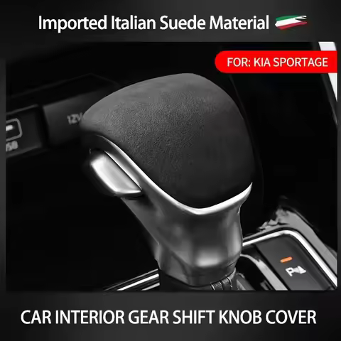 For Kia K3 BD/ Sportage R NP /KX1 YB (2018-2021) Alcan tara Car Wrap Gear Shift Knob Trim Cover Boot