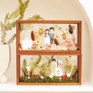 Hollow Frame Transparent 3D Wooden Frame for DIY, Wedding Photo, Flower Craft Dried Flower Frame Acr