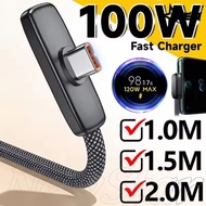[24H Ship Out] Braided Nylon Cord for Phone Tablet Laptop, 100W USB C Fast Charging Cable 6A with Ri