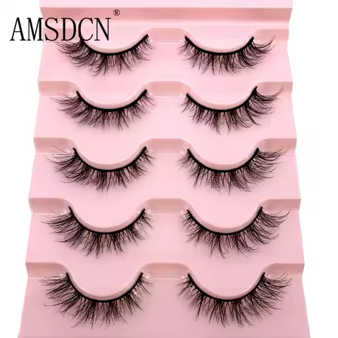 HBZGTLAD New 5 pairs natural fluffy 3D mink false eyelashes fake lashes makeup kit Mink Lashes exten
