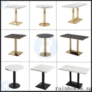 Internet Celebrity Milk Tea Shop Table Imitation Marble Small round Eight-Immortal Table Coffee Shop Dessert Shop Snack Shop Dining Table and Chair Combination 6x2y