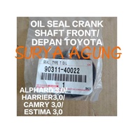 OIL SEAK CRANKSHAFT FRONT FRONT/ TOYOTA ALPHARD 3.0 HARRIER/ 3.0 CAMRY 3.0/ ESTIMA 3.0CC 1MZ FE 9031