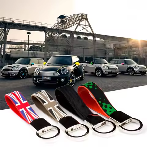 Union Jack Car Fob Key Ring Pendant Keychain Holder Accessories For Mini Cooper JCW One F54 F55 F56 