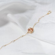 【Veverka】溫柔微光 - 天然石手鍊 藍月光石 人造鋯石