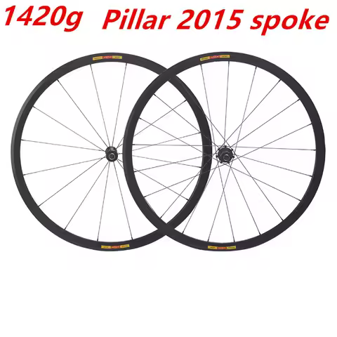 1420g RUJIXU ultra-light 700C frame height 30/40/50mm road wheel set V/C brake aluminium Pillar2015 