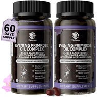 Lukaree 2 Pack Evening Primrose Oil Complex for Women – Hormone Wellness with Cold-Pressed EPO, 10% 