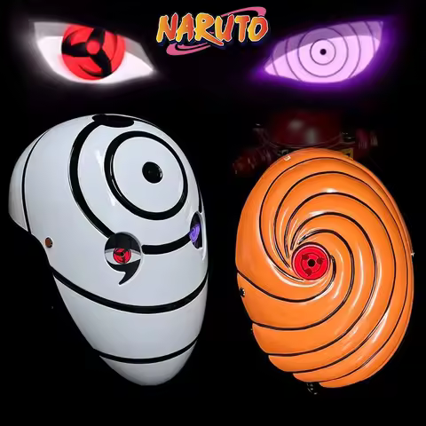 Naruto Uchiha Obito Anime Cosplay Mask Can Emit Light Uchiha Madara Cosplay Party Halloween Cool And