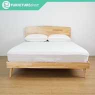 Furniture Direct MITO Full Solid Wood MUJI Style Queen Size Bed katil queen kayu -Natural