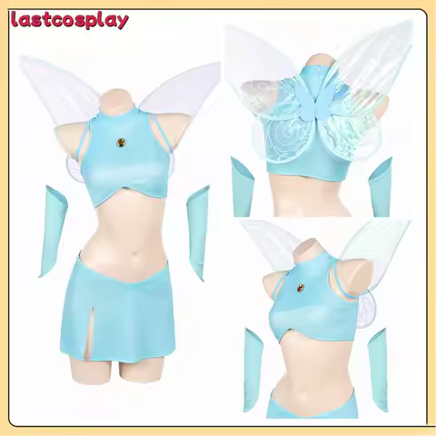 Women Bloom Cosplay Costume Winx Cartoon Fairy 2025 Club Disguise Girls Vest Skirt Elf Wing Gloves H