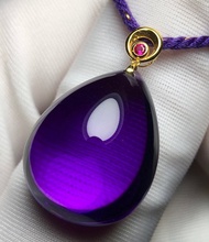 純天然頂級老礦烏拉圭紫水晶吊墜  18k金扣頭  簡單大氣精緻款