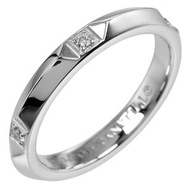 Tiffany & Co.) True 系列戒指，7.5 號，鉑金鑲鑽，約 ​​4.4 克，女士款。二手。