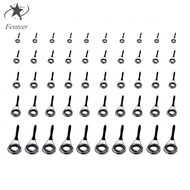 [Fenteer] Lots 10 Fishing Rod Guides 7 Sizes Circle Pole Repair Kit 2/3/3.8/5.1/6.8mm