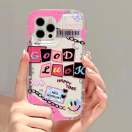 Good case 🔥COD🔥INS Hotpink Good Luck Case Compatible For Samsung Galaxy A55 5G A50 A34 A54 A14 A53 A22 A71 A10S A32 A12 A04 A50s A51 A31 A21S A20S A30s A04E A52s A04s A23 A52 A03 A20 A13 A11 A03s A30 Soft TPU Transparent AirBag Phone Case