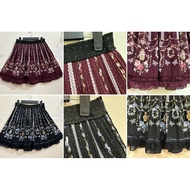 (2 COLORS) Super product Axes Femme otome Japanese skirt with red and black flowers and pleated lace