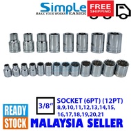 3/8" Markone socket 6pt 12pt 3/8" socket box sederhana box medium hand tools Ratchet Socket