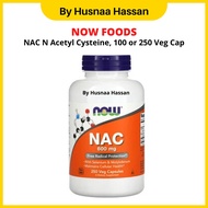 NOW FOODS NAC N Acetyl Cysteine Immune 100 or 250 Veg Cap Vegetable Capsule