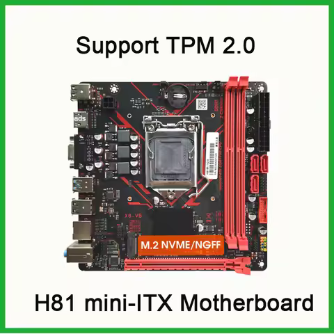 H81 mini itx LGA1150 TPM 2.0 PIN Motherboard Support Intel Core i3 i5 i7 CPU DDR3 16GB Desktop Memor