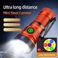 Alonefire X78 7xLED High Bright White/Red/Green/Blue/365nm UV Light Mini Flashlight USB Rechargeable