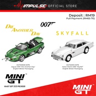MiniGT 1:64 Diecast Jaguar XKR "Die Another Day" / Aston Martin DB5 “Skyfall” English Blister Packag