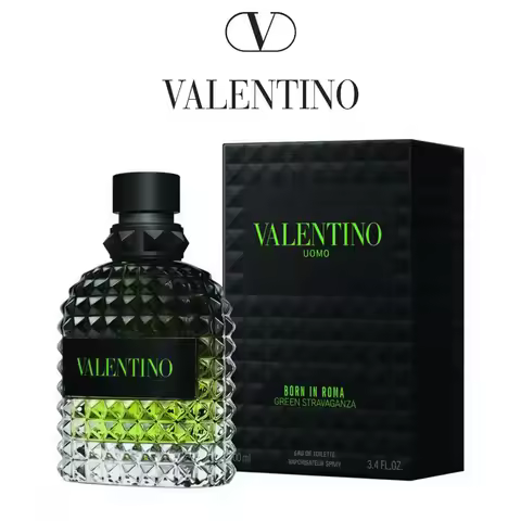 VALENTINO BORN IN ROMA GREEN STRAVAGANZA UOMO Eau de toilette Spary 100ml/3.3oz, Original Perfume fo