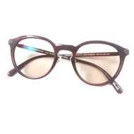 狀況極佳：Oliver Peoples pour Berluti OV5353SQ RUE MARBEUF 標誌 Boston 太陽眼鏡，淨CLEARブラウン，尺寸 50□21 145cm，附鏡盒，義