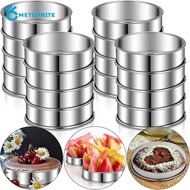 8/10cm Stainless Steel English Muffin Ring DIY Crumpet Cookie Cutter Circle Kitchen Mousse Cake Baki