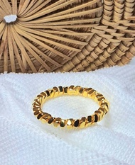 แหวน BOX-DIMOND เงินชุบทองคำ18kแท้ๆๆแหวนนำเข้ามีตราตอกITALY