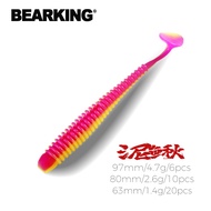 BEARKING  63mm 80mm 97mm  Fishing Lure Soft Lure Shad Silicone Baits Wobblers Swimbait Artificial le