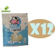 มูมิลค์ นมปรุงแต่งชนิดเม็ด รสนม นมผง 72% 25 กรัม 12 ซอง Moo milk  Milk-Flavored Milk Tablet Whole milk powder 72% 25 gram 12 sachets
